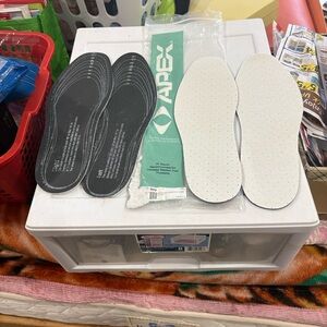 Apex Black and White Insoles men or woman two pair